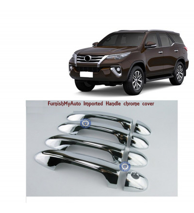 Imported Chrome Door Handle Latch Cover for Toyota New Fortuner (Premium Quality car Chrome Accessories)